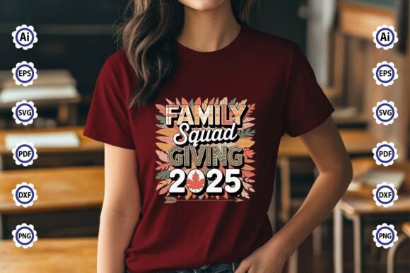 Family Squad Giving 2025 SVG for T-Shirt Designs and Graphics