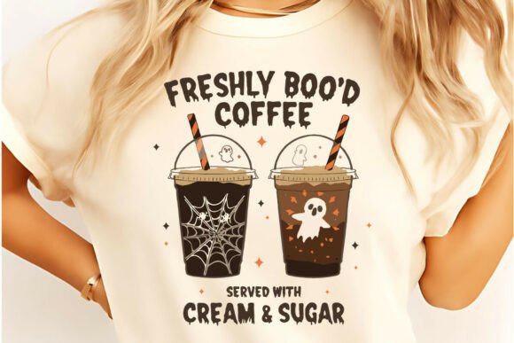 Freshly Boo’d Coffee Halloween T-Shirt Graphics for Local Branding