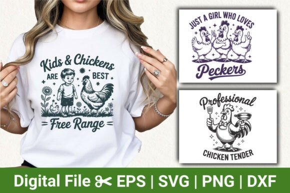 Fun Farm Animal Bundle Graphics for T-Shirt Designs