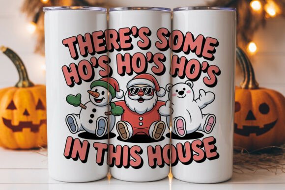 Funny Christmas Tumbler Wrap Graphics for Branding and Marketing