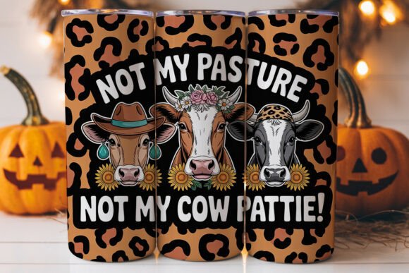 Funny Cow Tumbler Wrap PNG – Playful Graphics for Tumbler Wraps