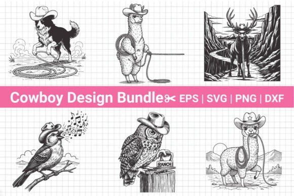 Funny Cowboy Line Art for Cricut Bundle Review