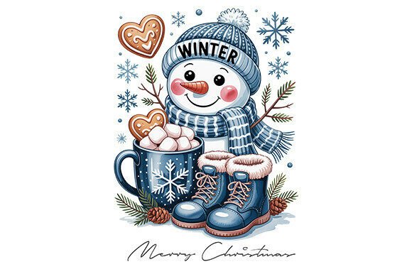 Funny Cute Snowman Graphics for T-Shirt Designs