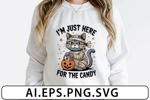 Funny Halloween Cat Vector T-Shirt Design Review