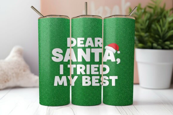 Funny Santa Christmas 20oz Tumbler Wrap Graphics
