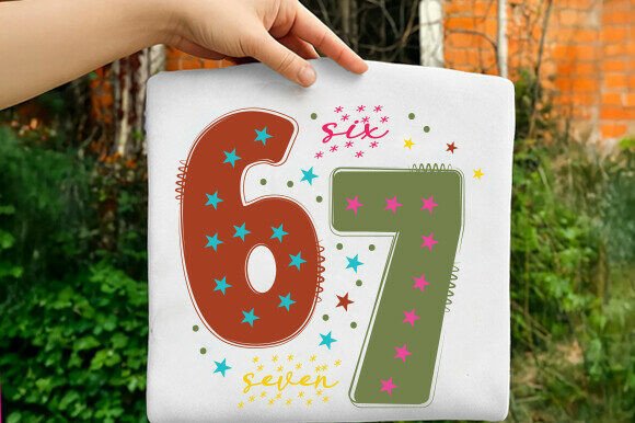 Funny Six Seven Meme Christmas PNG for T-Shirt Designs
