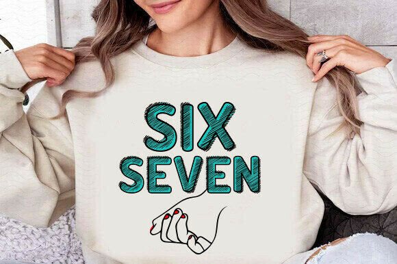 Funny Six Seven Png for T-Shirt Designs and Graphics