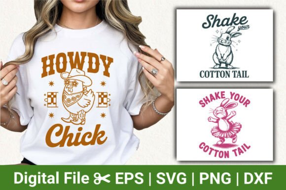 Howdy Chick Graphics for T-Shirt Designs