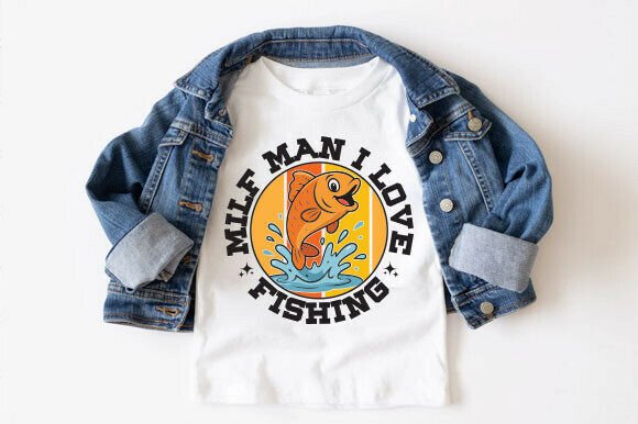 Man I Love Fish PNG, Funny Fishing Shirt Graphics for T-Shirt Designs