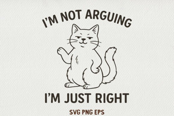 Sarcastic Cat Illustration Graphics for Branding